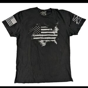 Grunt Style American USA Patriot Shirt XL Warrior Lion Flag Freedom Militia